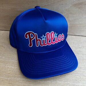 MITCHELL & NESS MLB PHILADELPHIA PHILLIES SATIN SNAPBACK HAT Structured NEW